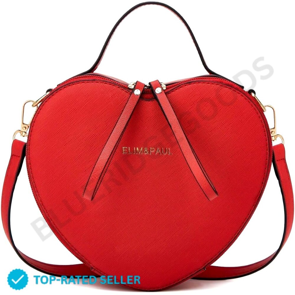 Brand New Makes Crossbody Bag Red Heart Shaped Purse